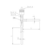 旭製作所 流量調整用ニードルバルブ L形（アングルタイプ） 芯棒材質:PTFE