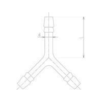 旭製作所 Y字管 2364ー10 1個 62-2092-14（直送品）