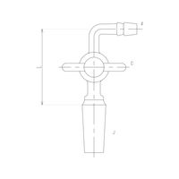 旭製作所 コック付排気管曲管 オス PTFEコック