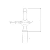 旭製作所 摺付三方コックII型 オス ガラスコック 2454ー1L 1個 62-2093-36（直送品）