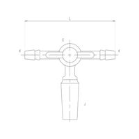 旭製作所 摺付三方コックIII型 オス PTFEコック 2460ー4L 1個 62-2093-59（直送品）