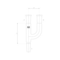 旭製作所 U字形連結管 2556ー4L 1個 62-2095-36（直送品）