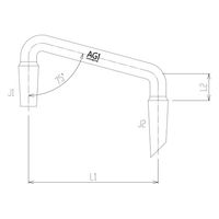 旭製作所 コの字連結管 2576-5L-300 1個 62-2095-59（直送品）