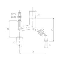 旭製作所 簡易分留器 ガラスコック 3530ー4L3L 1個 62-2109-02（直送品）