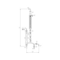 旭製作所 横引き型自動還流器(冷却器二重管タイプ) ガラスコック 3550ー5LCーD 1個 62-2109-25（直送品）