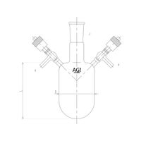 旭製作所 高真空グリースレスバルブ付溶媒受器芯棒材質:PTFE 3692-300V-4L 62-2110-71（直送品）