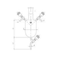 旭製作所 高真空グリースレスバルブ付溶媒受器芯棒材質:PTFE 3698-100V-4L 62-2110-77（直送品）