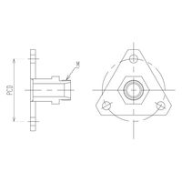 旭製作所 Mネジ変換フランジ 9131ー25/30 1個 62-2119-48（直送品）
