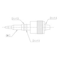 旭製作所 流量調整用ニードルバルブ 芯棒セット 芯棒材質:PTFE 2228-14S 1個 62-2120-70（直送品）