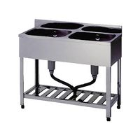 東製作所 二槽シンクBG無ホース付 1800×600×800 HPC2-1800 1個 61-4437-91（直送品）