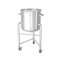 日東金属工業 鏡板型ステンレス密閉容器 バンドタイプ 脚付 DT-CTL-L L型シリコンパッキン付