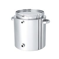 日東金属工業 底部勾配型ステンレスジャケット密閉容器 バンドタイプ KTT-CTL-J L型シリコンパッキン付