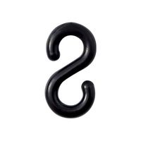 日本緑十字社 Sフック Φ6mm ブラック PF-6BK 1組(2個) 61-9937-48（直送品）