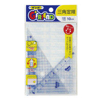 G☆FRIEND 三角定規 目盛寸法10cm 320-071 10個 銀鳥産業（直送品）