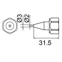 白光 ニューメルター用ノズル 2.0mm 801ーNー2 801-N-2 1個 61-4944-76（直送品）