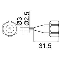 白光 ニューメルター用ノズル 2.5mm 801ーNー2.5 801-N-2.5 1個 61-4944-77（直送品）