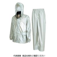 カジメイク アドベントレインスーツ シルバー L 7540-71-L 1セット(2着)（直送品）