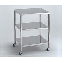 柏ステンレス工業 ステンレスワゴン 機械卓子L (枠無) 3段 ステンレスワゴンMA-3F-L 1個 62-2713-87（直送品）