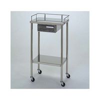 ステンレスワゴン機械卓子クリア引出付