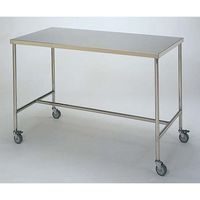 柏ステンレス工業 作業台 ストッパー付 (足丸) 1800mm サギョウダイMD-1800 1個 62-2715-55（直送品）