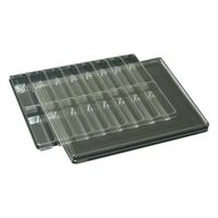 アズワン サンプル保管トレー 5枚入 210×297×25mm 2×8マス 61-9950-12 1セット(5枚)（直送品）