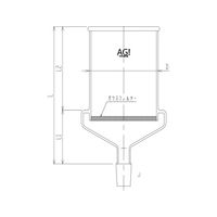 旭製作所 大型ブフナーロート(摺付) 3000mL 細孔G1 3942-3000/1 1個 62-2114-03（直送品）