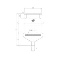 旭製作所 大型セパラブフナーロート(摺付) 4000mL 細孔G4 3944-4000/4 1個 62-2114-34（直送品）