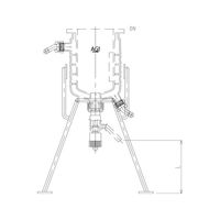 旭製作所 フルジャケット式反応容器用架台 3980ー300 1個 62-2116-23（直送品）