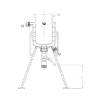 旭製作所 二重管式反応容器用架台 3984-1000 1個 62-2116-33（直送品）