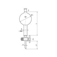 旭製作所 フラッシュカラム（PTFEコック・フィルター付） 3874-100/20-1L 61-4714-14（直送品）