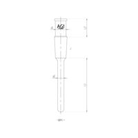 旭製作所 温度計保護管(底封じ) 3380ー1LーC 3380-1L-C 1個 62-2105-17（直送品）