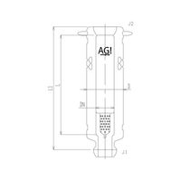 旭製作所 真空ジャケット付充填塔 メッキ・スリット無 3506-25-1000-J 1個 62-2108-09（直送品）