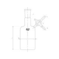 旭製作所 溶媒瓶 ガラスコック 3694ー200ー4L 1個 62-2110-74（直送品）