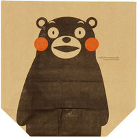 大阪ポリヱチレン販売 キャラクターロゴ入り亀甲袋LクマNo.412（茶） 2025 1包：100枚×10（直送品）