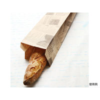 大阪ポリヱチレン販売 フランスパン紙袋ヨーロピアン柄（茶）No.99（特大） 5718 1包：50枚×20（直送品）