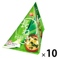 三角パックごちそう具材 長ねぎのおみそ汁 1セット（1個×10） ハナマルキ