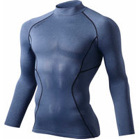 自重堂 制服百科 ハイネックロングスリーブ モクブルー Ｍ 78104（直送品）