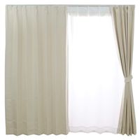 デザインライフ 遮光カーテン セーラ アイボリー 幅1000×長さ1350mm V1111 1枚（直送品）