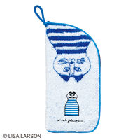 【アウトレット】リサ・ラーソン「ブルーミンミ」ファスナー付きタオル 6805004600 1枚 丸眞　ペットボトルポーチ　化粧ポーチ