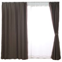 デザインライフ 遮光カーテン セーラ ダークブラウン 幅1000×長さ2000mm V1114 1枚（直送品）