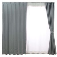 デザインライフ 遮光カーテン セーラ グレー 幅1000×長さ1780mm V1299 1枚（直送品）