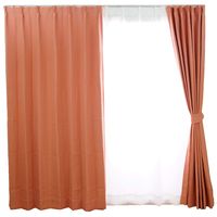 デザインライフ 遮光カーテン セーラ オレンジ 幅1000×長さ1350mm V1303 1枚（直送品）