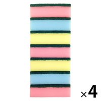 キッチンスポンジ ハードスポンジ CK 研磨材入り 3色アソート 1セット（1パック（7個入）×4）オーエ