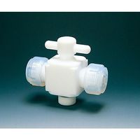 フロンケミカル フッ素樹脂 二方バルブ接続 8φ NR0028ー02 1個 61-3528-25（直送品）