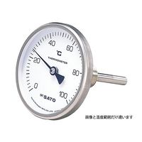 佐藤計量器製作所 バイメタル式温度計 BMーTー75S 2110ー12 ー30~50°C 100mm 1セット 61-0096-51（直送品）