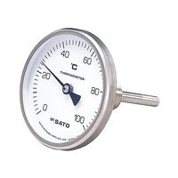 佐藤計量器製作所 バイメタル式温度計 BMーTー75S 2110ー24 0~100°C 150mm 1セット 61-0096-55（直送品）