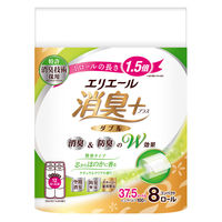 トイレットペーパー 8ロール入パルプ ダブル37.5m エリエール消臭+トイレットティシューほのかに香るタイプ1パック（8ロール入り）