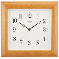 【アウトレット】シチズン 角型クオーツ木枠時計 ピアチェーレＭ3 １個 TK003-A07