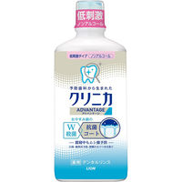 クリニカアドバンテージ デンタルリンス 低刺激タイプ ノンアルコール 450mL 殺菌 虫歯予防 マウスウォッシュ 1本 ライオン