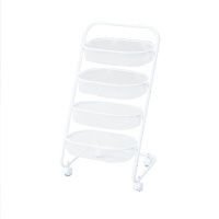 【アウトレット】【アウトレット】YAMAZEN キッチンワゴン キャスター付きバスケットワゴン4段 RBW-4（WH1台 一部外装箱に難（キズ・破損）有り